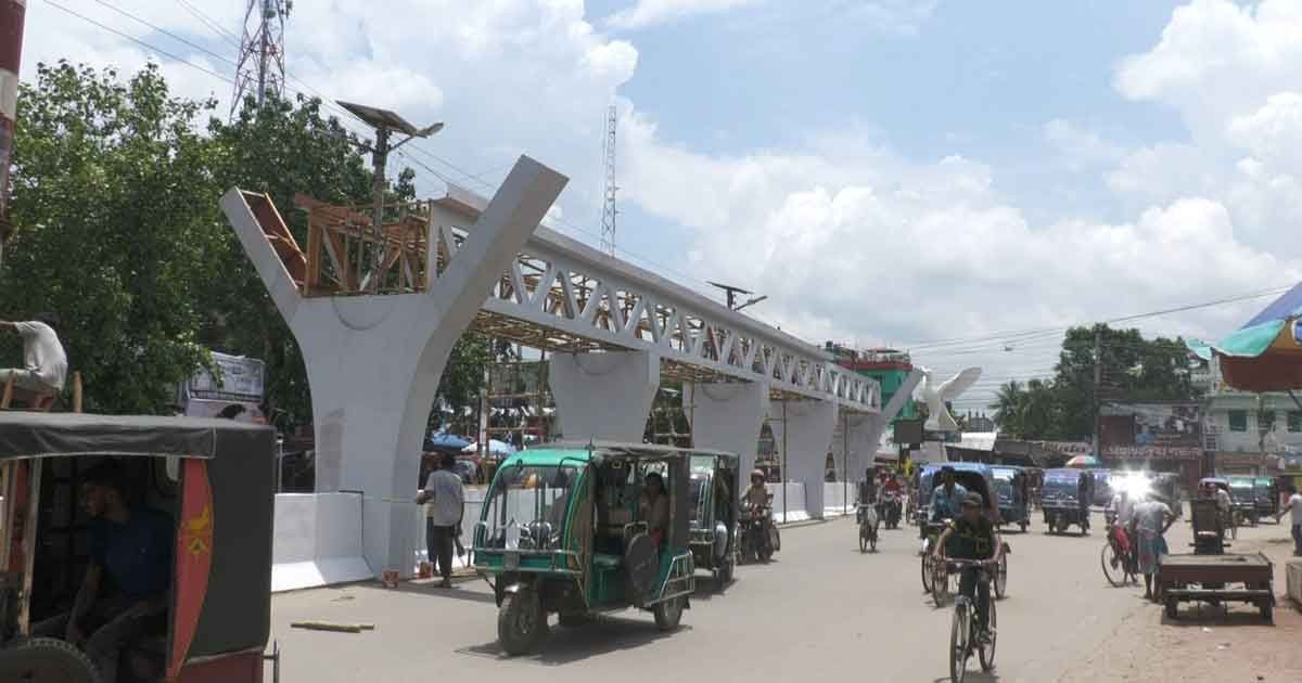 ঝিনাইদহে পদ্মা সেতুর আদলে প্রতিকী পদ্মা সেতু