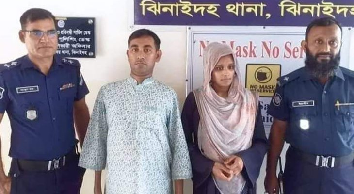 মায়ের ভরণপোষণ না দেওয়ায় ঝিনাইদহে স্ত্রীসহ ছেলে গ্রেফতার