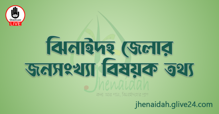 ঝিনাইদহ জেলার জনসংখ্যা বিষয়ক তথ্য